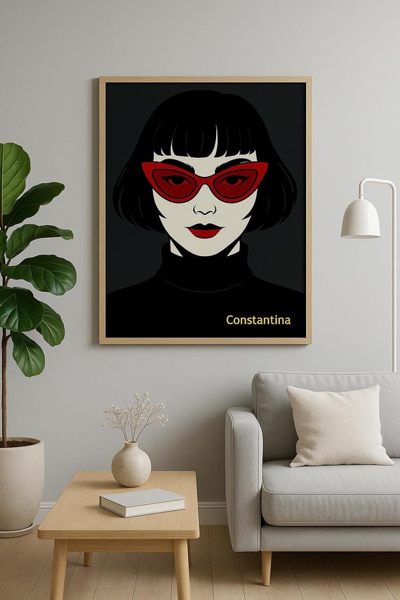 Bold Hairstyle Art Print: Modern Woman Illustration (Digital Download)