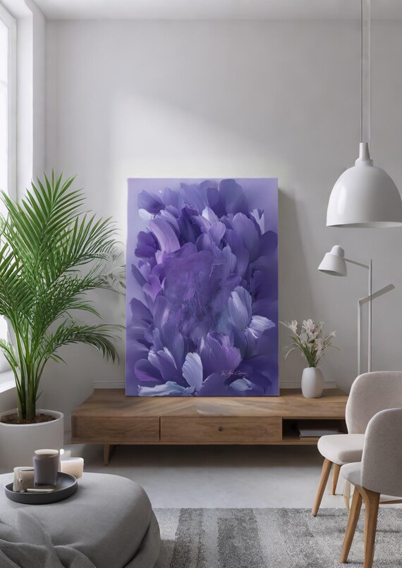 Canvas Wall Art Print, Lavender Dreams, Matte Canvas, Stretched, 1 25", Cielo e mare Collection, Home Decor, Floral Artwork, Gift for