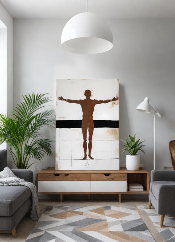 Cruciform Balance: Minimalist Abstract Art Print - Digital Download