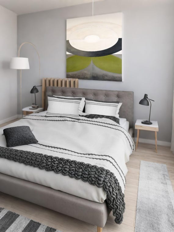 Elegant Lace Microfiber Duvet Cover, Boho Bedding, Lightweight Comforter, Housewarming Gift, Minimalist Bedroom Decor