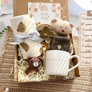 Neue Eltern Geschenkbox, geschlechtsneutrales Geschenk, MOM ERA Neues Baby-Geschenk, Geschlecht enthüllen Geschenk, Schwangerschaftsgeschenk, neue Mutter und Baby-Geschenkset, Geschenk nach der Geburt