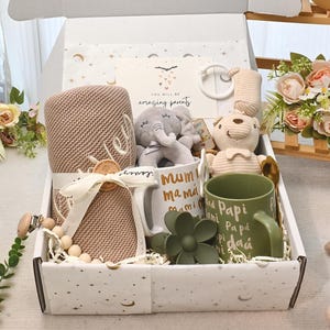Personalisierter Baby Namenskorb, Neugeborenes Geschenk, Neue Mutter Geschenk mit besticktem Babykorb, Neues Baby Geschenk, Baby-Dusche-Geschenk, Baumwollstrick für Baby