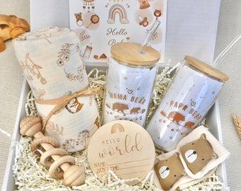 MAMA bear PAPA bear New Parents Gift Box,Gender Neutral Gift,New Baby Gift Set,Parents to Be Gift,Gender Reveal Gift,Pregnancy Gift Box