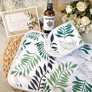 Organic Castor Oil Pack And Neck Wrap Gift Box With castor oil For Her,Reusable and Mess Free for Deep Sleep,Stressed relief gift box
