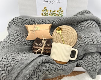 Hygge Geschenkbox für Ihn, Kuscheldecke, Kaffeetasse, Socken