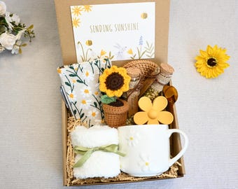 Sending Sunshine Gift Box, Hygge Cozy Blanket & Mug,Hug comfort package