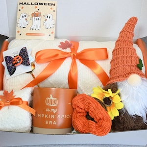 Herfst geschenkdoos, Halloween geschenkdoos voor haar, Halloween geschenkdoos voor dochter, Halloween geschenkdoos met pompoenmok, Halloween-doos dames