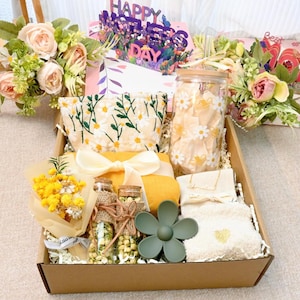 Sending Sunshine Box,Warm and Cozy Gift Box With 100% Cotton Scarf,Mother's day Gift Box,Custom Name Necklace,Hygge Gift Box,Sympathy Gift