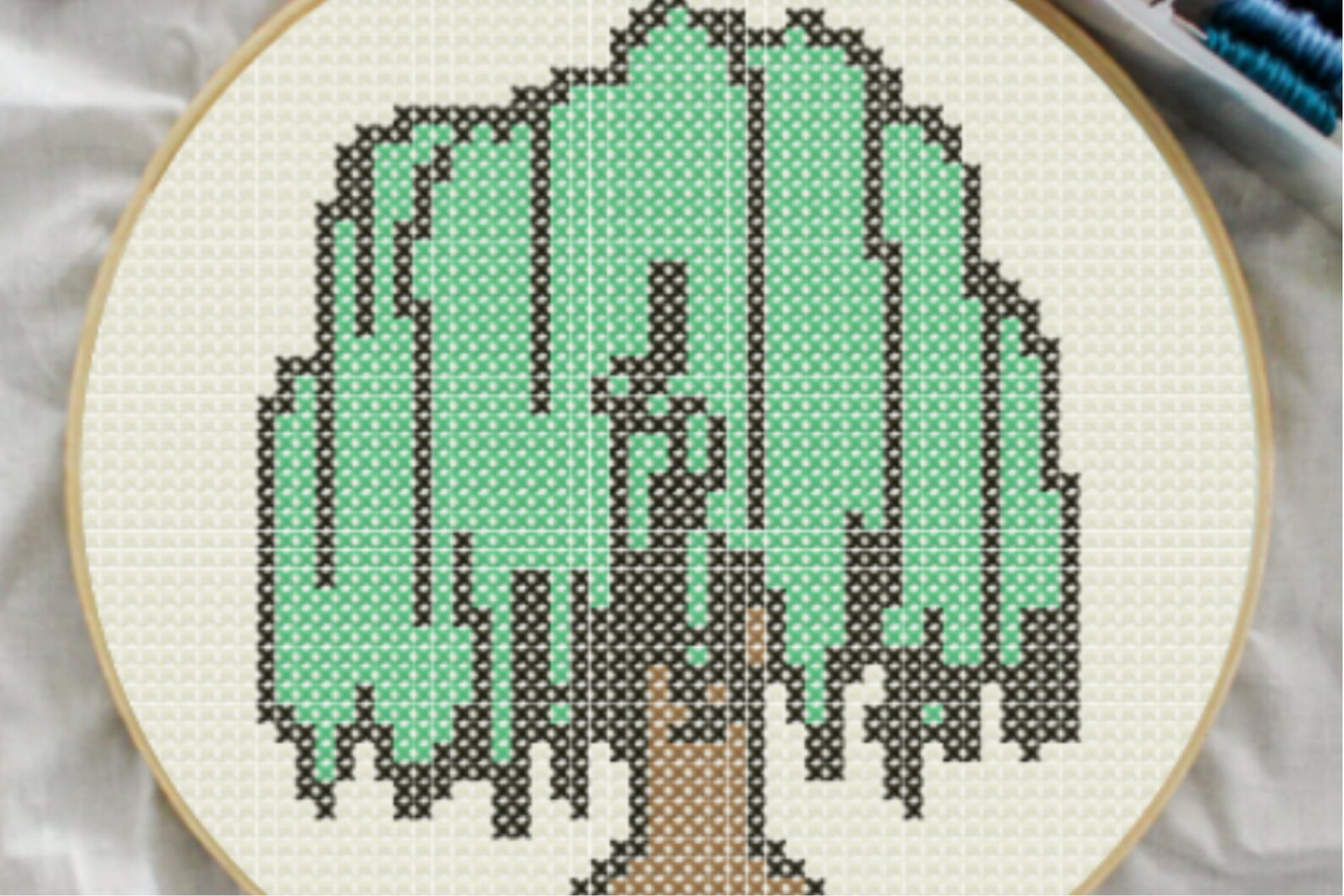 Willow Tree Cross Stitch Embroidery Pattern Digital HQ Etsy