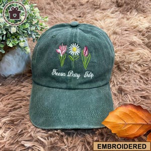 Floral FDT Foxtrot Delta Tango Embroidered Hat, Embroidered Anti Trump Vintage Baseball Cap, FDT Anti Trump Hat,Subtle Anti Trump Cap