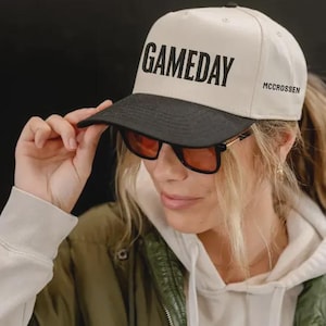 Gameday 3D Puff Vintage Trucker Hat // Puff Gameday Custom Trucker Hat, Embroidered Puff Print, Team Hat, Football Mom Hat, Custom Color