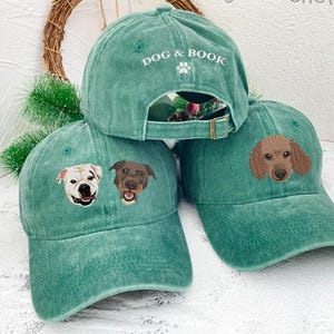 Custom Embroidered Pet Hat from Photo, Personalized Dog or Cat Cap, Custom Pet Dad Baseball Hat, Gift for Him, Father’s Day Dog Hat