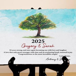 Anniversary Garden Stone, Personalized Wedding Gift, Stone Anniversary Present for Couples