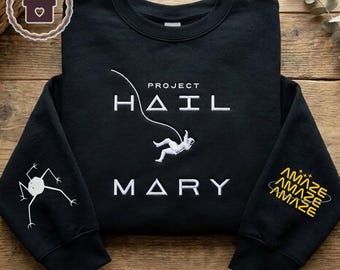 Embroidered Erid Planet Project Hail Mary Shirt, Rocky Amaze Amaze Amaze Embroidery Shirt, Sci-fi Fantasy Bookish Sweater, Book Lovers Gift