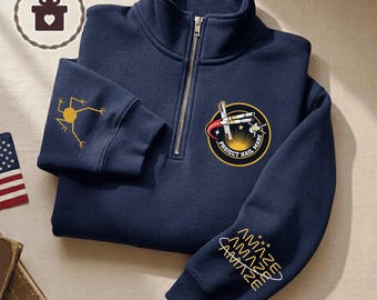 Planet Project Hail Mary Embroidered Quarter Zip, Amaze Amaze Amaze Sweatshirt, Sci-fi Fantasy Bookish Crewneck Shirt, Gift For Her Him