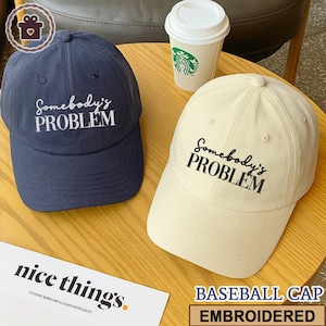 Embroidered Somebody&#39;s Problem Hat, Funny Trendy Women&#39;s Washed Hat, Cowgirl Hat, Gift for Her, Somebody Couple Cap