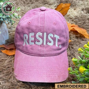 Embroidered Resist Hats FDT Democrat Gift, Political Protest Resist Baseball Cap, Leftist Anti-MAGA Liberal Progressive Hat