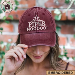 Embroidered Piper No White Lotus Hat, Joke Humor White Lotus Embroidery Hat, Trending Viral Funny Hat, White Lotus, Funny Internet Meme Hat