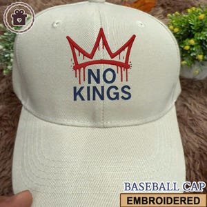 Embroidered No Kings Hat, No Kings In America Since 1776 Washed Hat, Patriotic Hat, Protest Hat, Political Hat, Democracy Hat,Anti Trump Hat