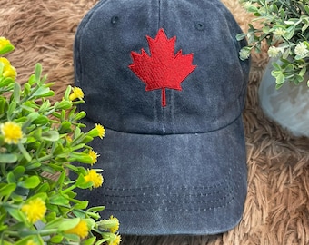 Canada Maple Leaf Embroidered Cap Canada Pride Hat Canadian Gift Idea Hat Maple Leaf Pride Canada Souvenir Political Statement
