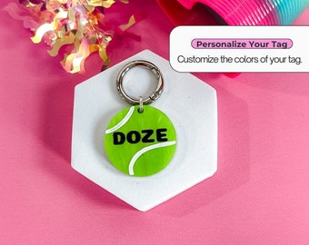 Tennis Ball Pet ID Tag