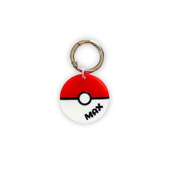 Poke circle huisdier-ID-tag, gepersonaliseerd huisdierlabel, aangepast huisdierlabel, acryl huisdier-ID-tag