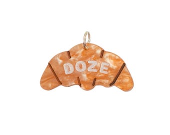 Croissant Tiermarke, Croissant Tiermarke, Personalisierte Haustiermarke, Acryl Haustiermarke
