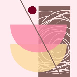 Pink Stack - abstract art digital print - wall art download