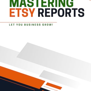 Puede incluir: Un diseño gráfico blanco y naranja con texto negro que dice "KOZELO BRANDI", "MASTERING ETSY REPORTS", y "LET YOU BUSINESS GROW!" El diseño gráfico también incluye un icono de teléfono, globo terráqueo y pin de ubicación con el texto "K and G CONSULTING GROUP Ltd."
