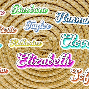 Custom Name Stickers Waterproof Die-cut Vinyl Name Labels for Cups, Tumblers, Laptop, Personalized Name Gift Bag Tag for Kids Girls Adults