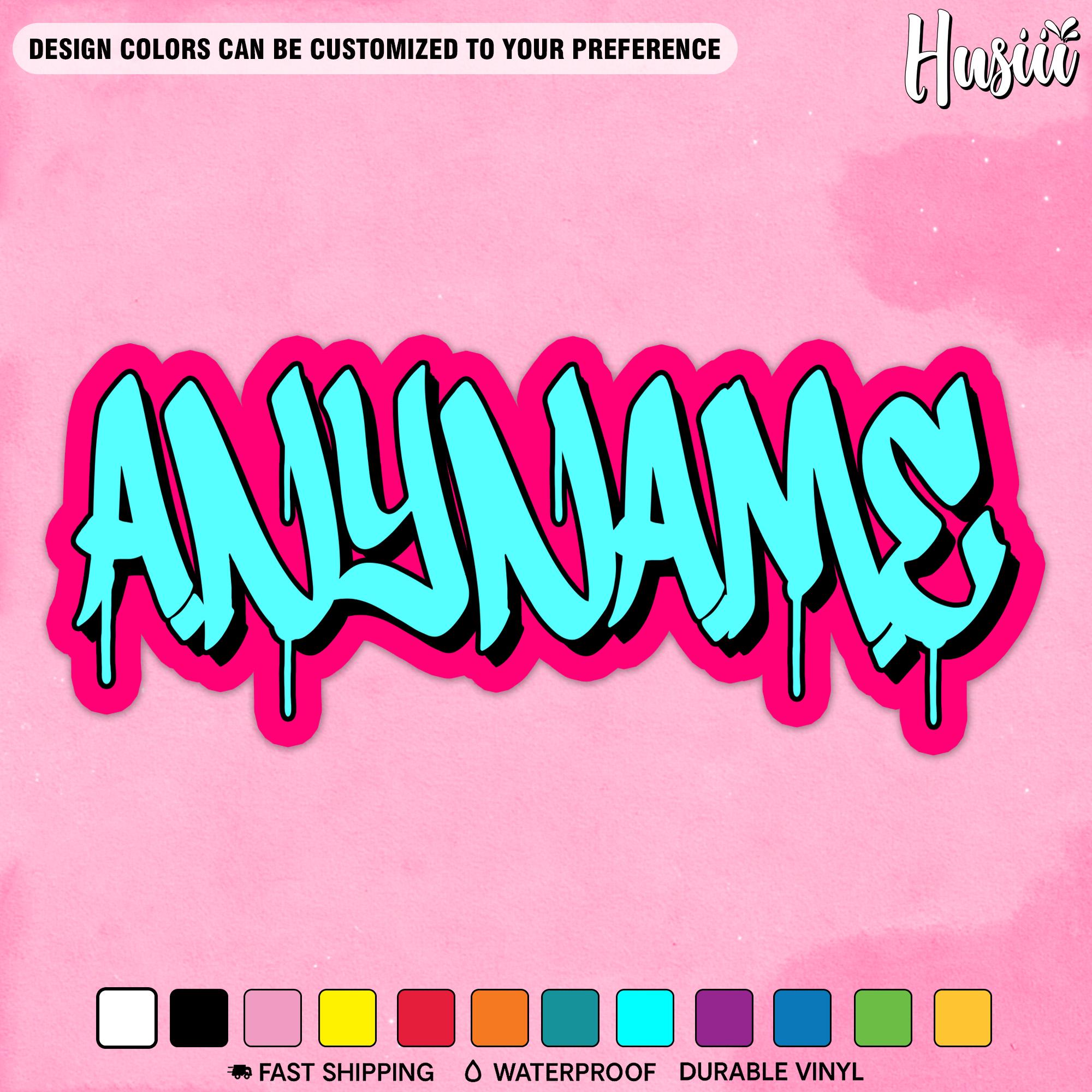 Custom Graffiti Name Sticker Personalized Name Stickers Spray Paint ...