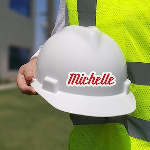 Custom Name Hardhat for Helmet Hard hat for Men Women, Toolbox Helmet Funny Builder Welder Electrician Constructor Names Sticker