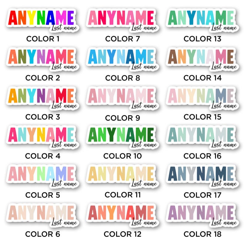 Custom Name Stickers Custom Vinyl Lettering Decal for Cups Laptop Water ...