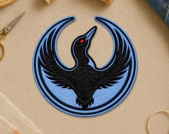 Écusson politique Minnesota Rebel Alliance MN State Bird Plongeon protestation et résistance, écussons de broderie anti-GLACE pour vêtements, vestes, sac à dos