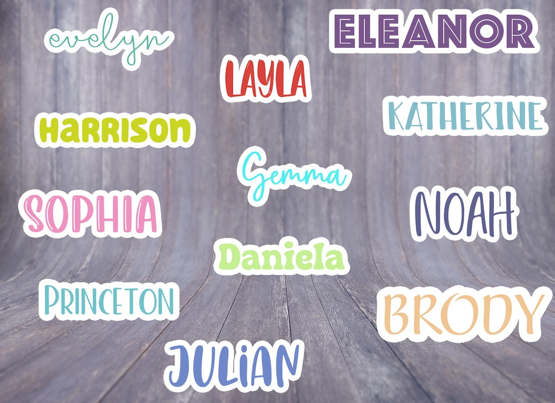 Custom Name Sticker Personalized Create Your Own Text Decals Hand ...
