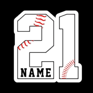 Custom Sport Number Sticker Personalized Baseball Softball Name Helmet Decal Stickers Waterproof Vinyl Sticker for Water Bottle Laptop
