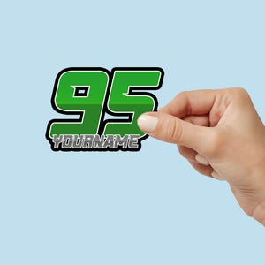 Personalized Racing Name Number Text for Cars Bumper Dirt Bike Plate BMX Car Truck Decor Motorcycle Bike Motors RC Racing Motorsports Decals