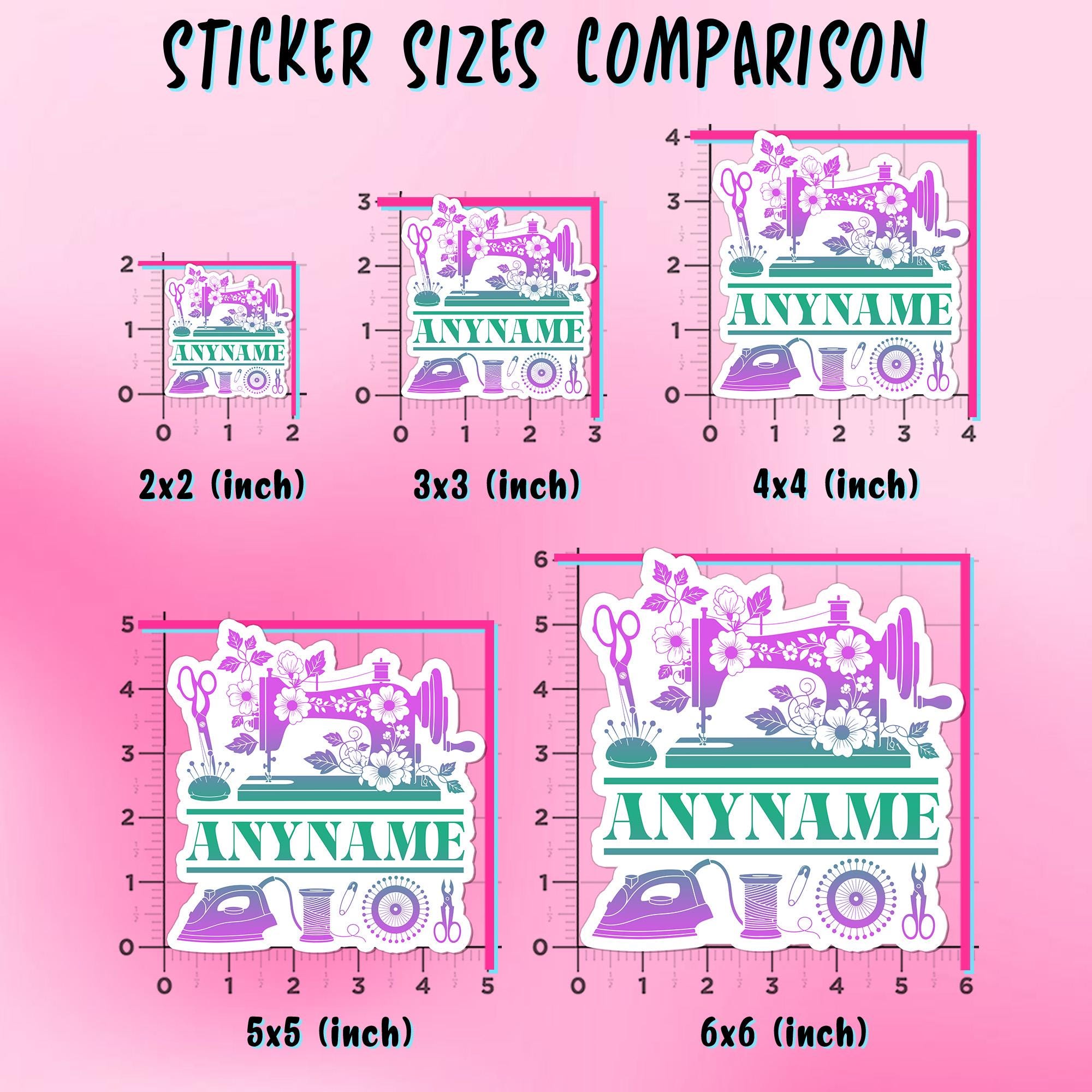 Custom Sewing Machine Name Sticker, Personalized Laser Cut Tailor ...
