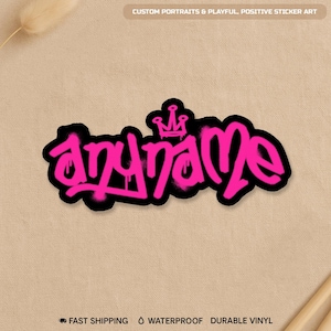 Custom Graffiti Name Sticker, Personalized Graffiti Art Name Decal Stickers – Waterproof Vinyl for Laptop, Water Bottle Gifts for Kids, Her