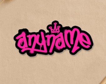 Custom Graffiti Name Sticker, Personalized Graffiti Art Name Decal Stickers – Waterproof Vinyl for Laptop, Water Bottle Gifts for Kids, Her