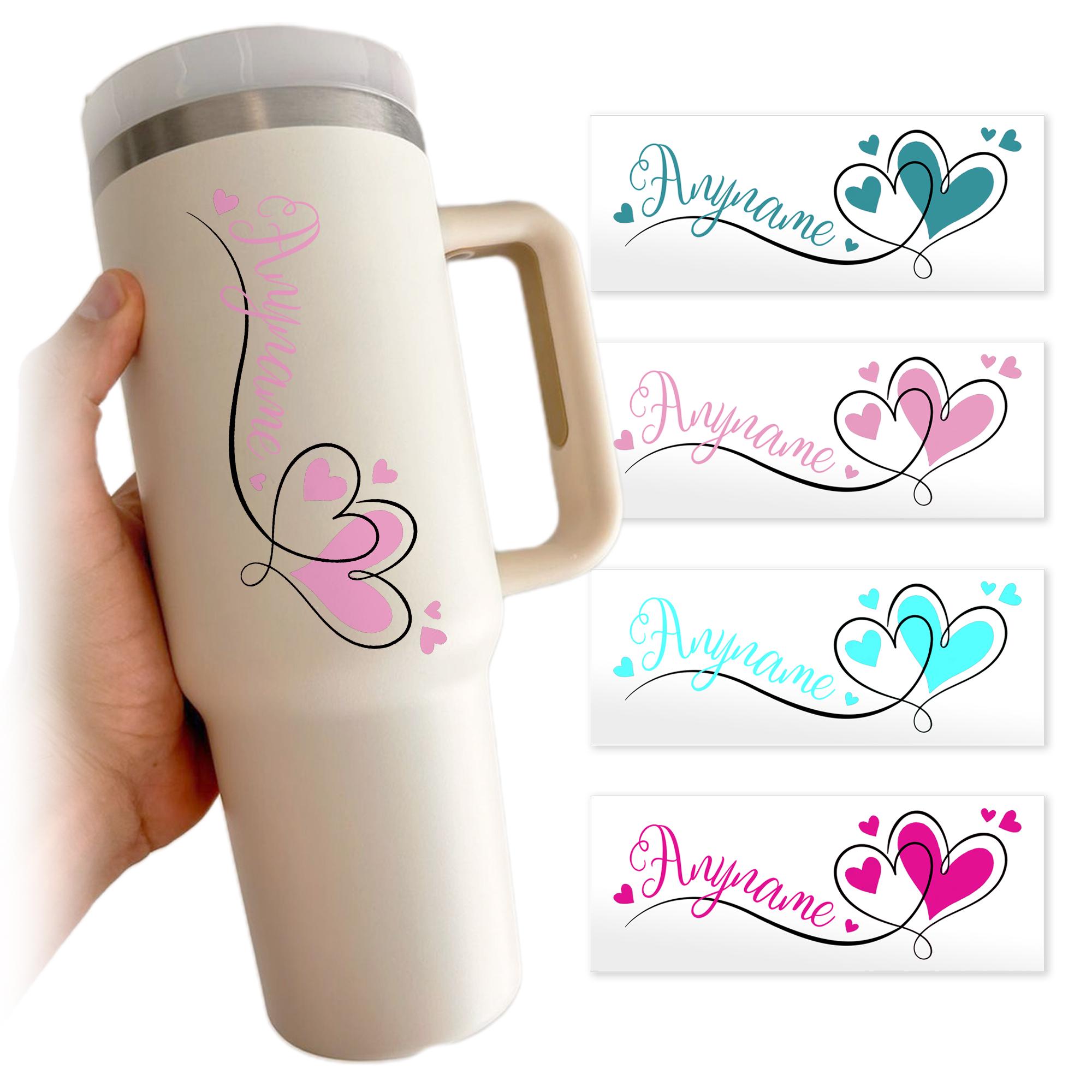 Heart Shaped Sticker Name - Etsy