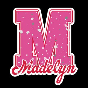 Glitter Sticker High School Personalized Custom Name Stickes Team Sport Waterproof Vinyl Sticker for Water Bottle Laptop Hard Hat Tumbler