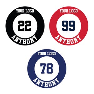 Custom Baseball Bat Sticker Personalized Player Name Number Baseball Softball Bat Knob Waterproof Die-Cut Vinyl Sticker for Bat Knob Laptop