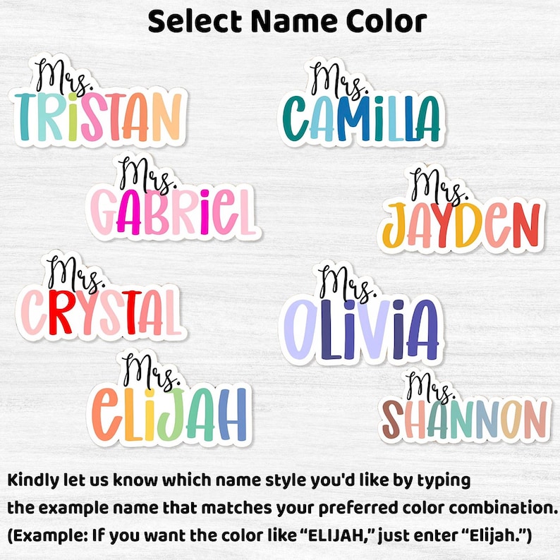 Custom Name Stickers Personalized Vinyl Waterproof for Teacher Student Kids Girls Teens Name Tags Decal for Laptop Water Bottle Gift Bags Bild 2