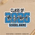 Custom Class of 2026 Sticker, Personalized School Name High School College - Decal for Laptop Water Bottle Tumbler Gifts Student