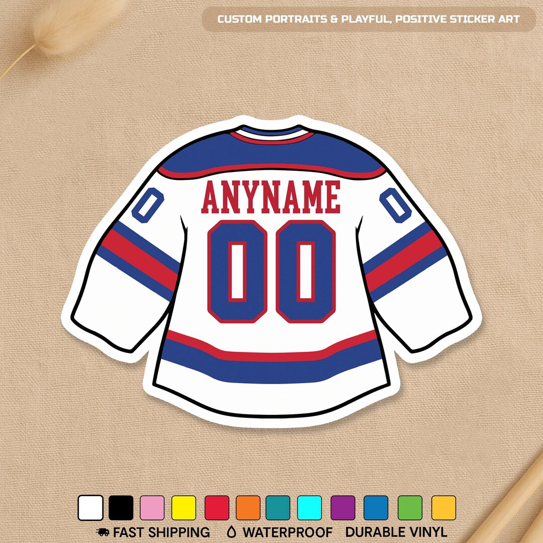 Custom Ice Hockey Sports Sticker, Personalized Hockey Goalie Player's ...