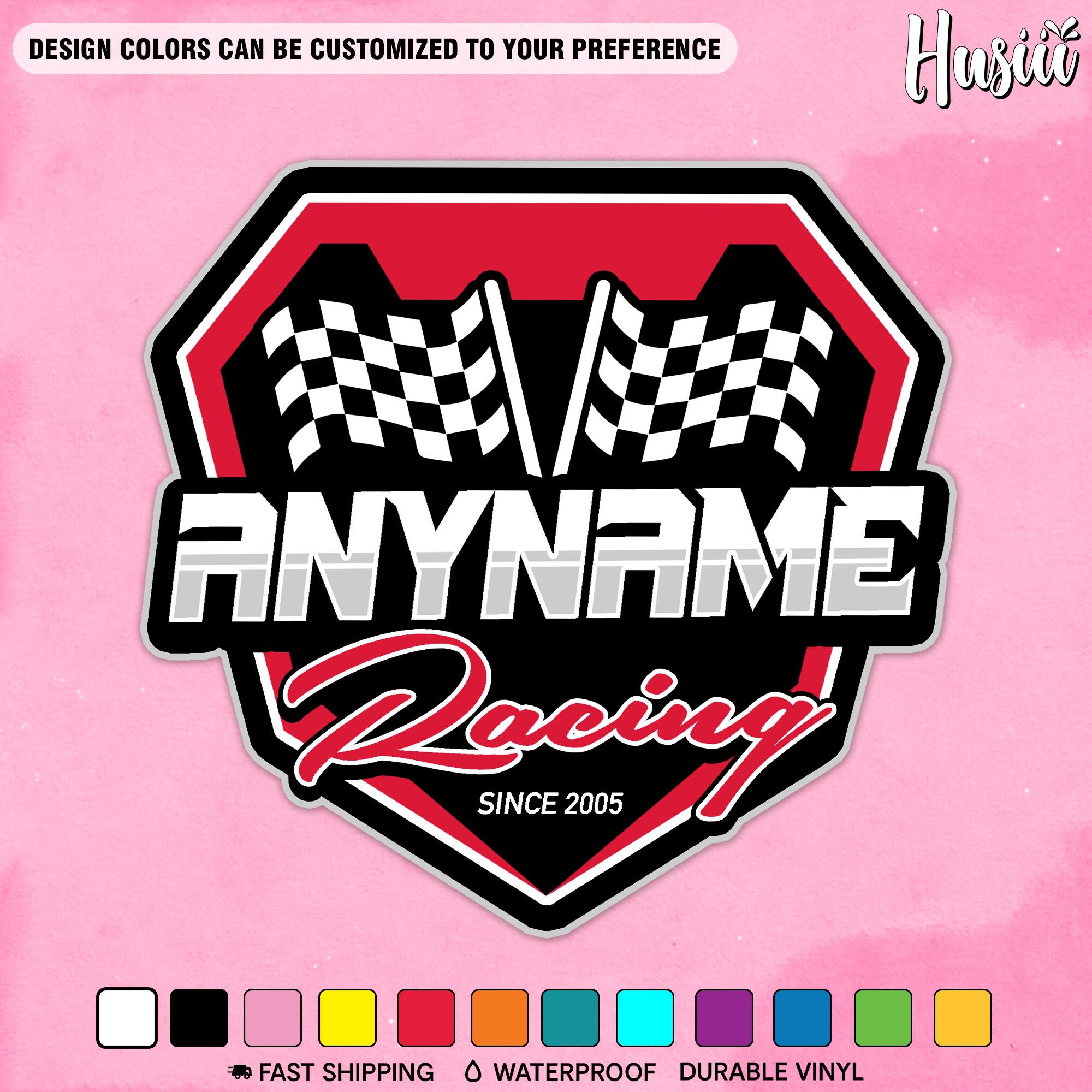 Good Racing Vlog Names Custom Racing Name Decal Sticker, Personalized Racing Name Sticker With ...