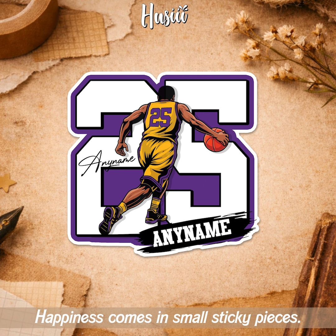 Custom Basketball Name Sticker, Personalized Basketball Girl Name Team ...