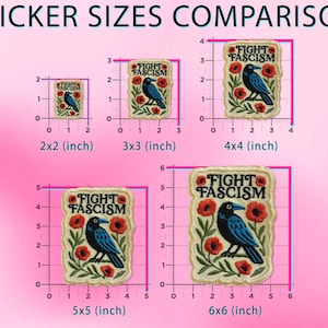 Fight Fascism Floral Protest Pro Democracy Social Justice Patches for Clothes Jacket Backpack bild 2