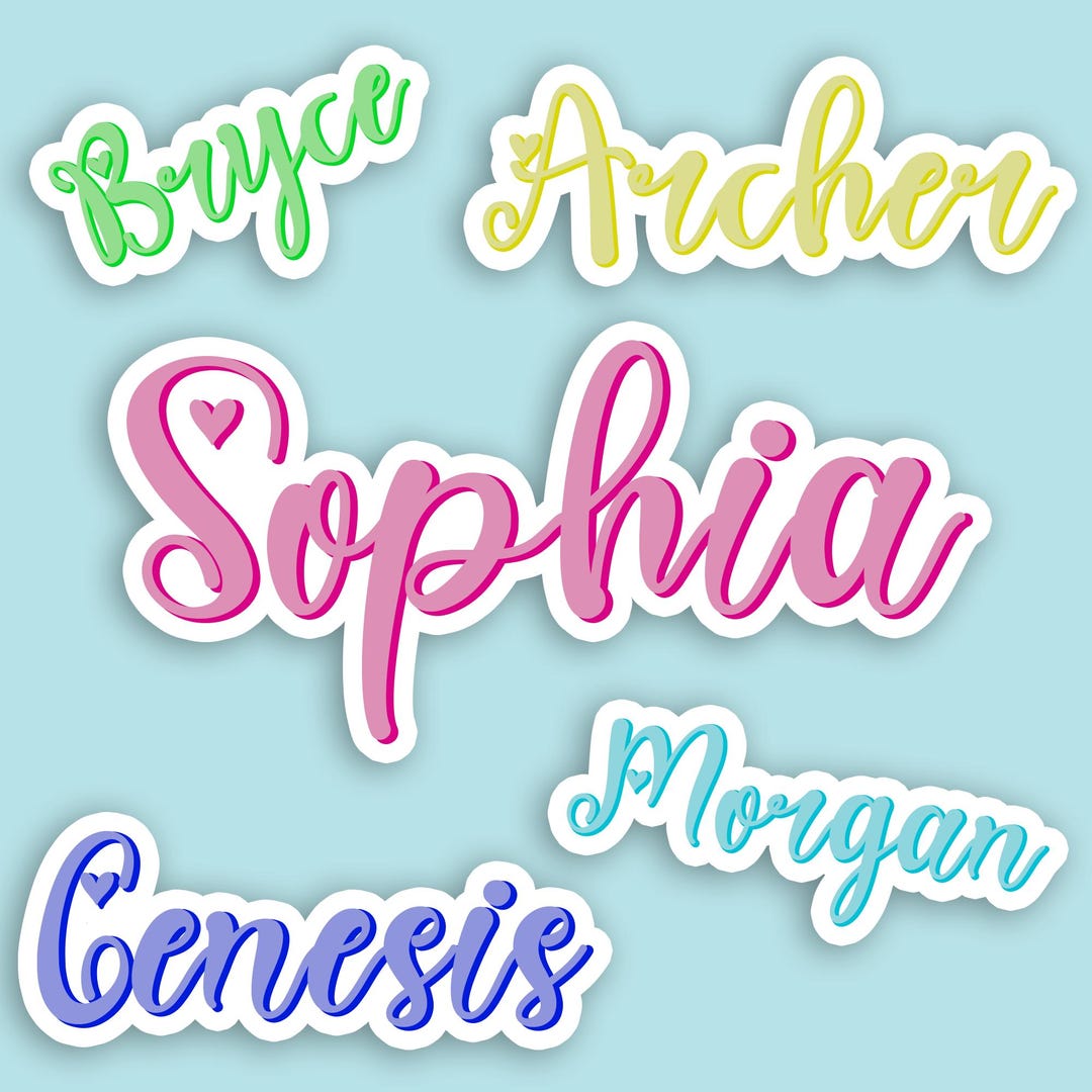 Custom Name Decal Stickers Personalized Stickers Sticker Die-cut ...